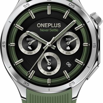 OnePlus Watch 3 Emerald Titanium Smartwatch with Sapphire Crystal and Titanium Bezel