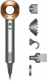 Dyson Supersonic Hair Dryer Nickel Copper front view