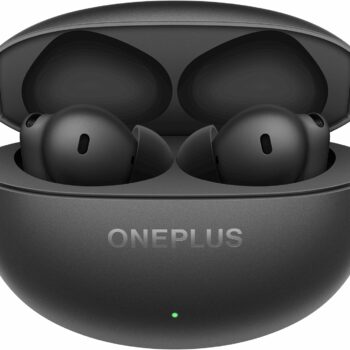 OnePlus Buds 4 Earbuds gray with charging case and ANC feature