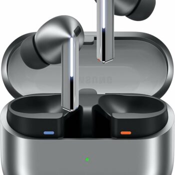 Samsung Galaxy Buds 3 Pro wireless earbuds silver with active noise cancelling and AI sound optimization