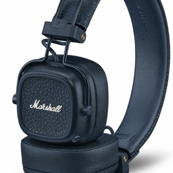 Marshall Major V Bluetooth headphones midnight blue with 100 hours battery