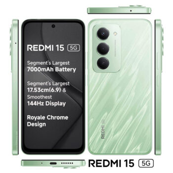 Xiaomi Redmi 15 5G ripple green smartphone