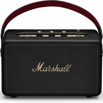 Marshall Kilburn III portable Bluetooth speaker black and brass dust and water resistant