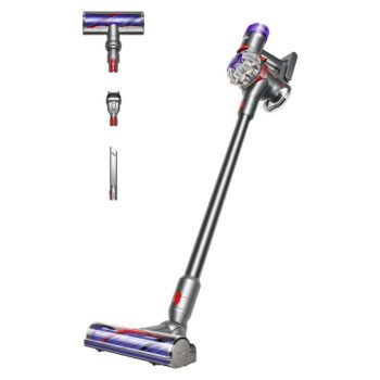 Dyson V8 Advanced cordless vacuum silver nickel stick cleaner
