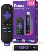 Roku Streaming Stick 4K plugged into TV HDMI port