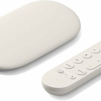 Google TV Streamer 4K porcelain streaming device front view