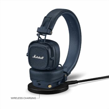 Marshall Major V Bluetooth wireless headphones Midnight Blue with foldable design and over 100 hours battery life